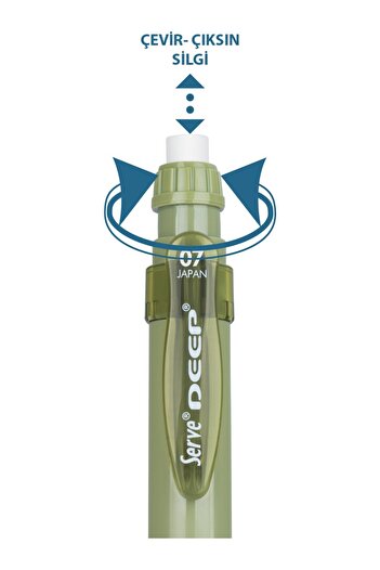 Serve Deep Natural Colors 0.7mm Mekanik Kurşun Kalem - Yaprak Yeşili