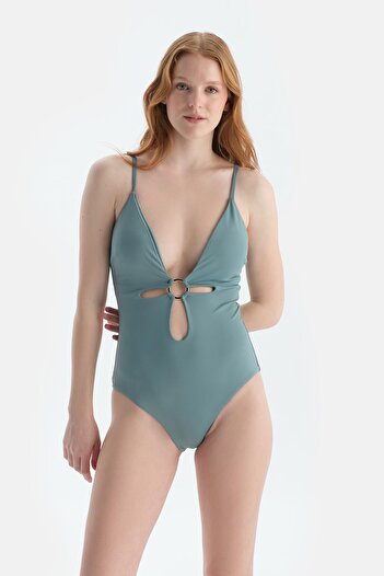 Dagi Mint Green Ring Detailed Triangle Swimsuit