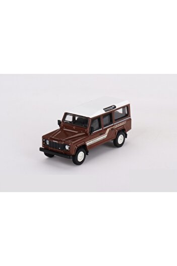 mini gt 1/64 734 Land Rover Defender 110 1985 County Station Wagon Russet Brown