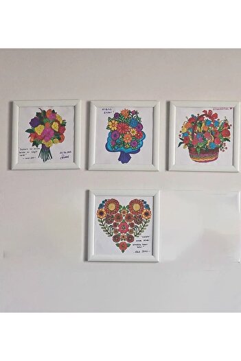 Wooden Factory White 20X20 Frame Set of 4 – Blank Picture/Foto Frame Wall Decor