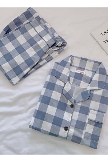 fun zone Plaid Pajamas Set Grey/White