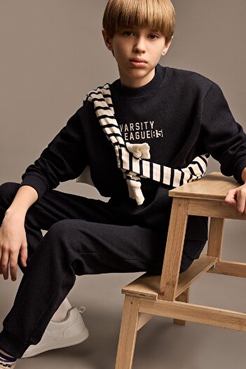 DeFacto Boy's 2-Piece Set Printed Sweatshirt Sweatpants D9819A825Sp