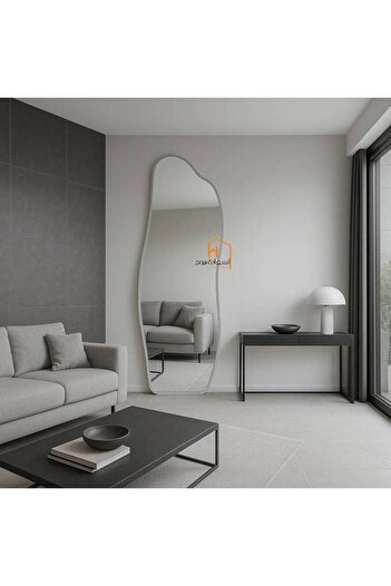 Al Saada Home Standing Mirror - Grey - 160x70