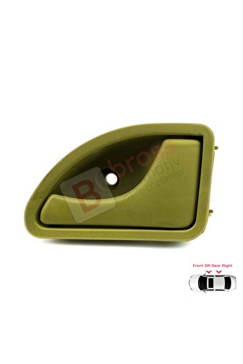 Bross Otomotiv Right Inner Door Release Handle Mustard Compatible for Renault Kangoo I Twingo Mk1 Nissan Kubistar X76 8200259376