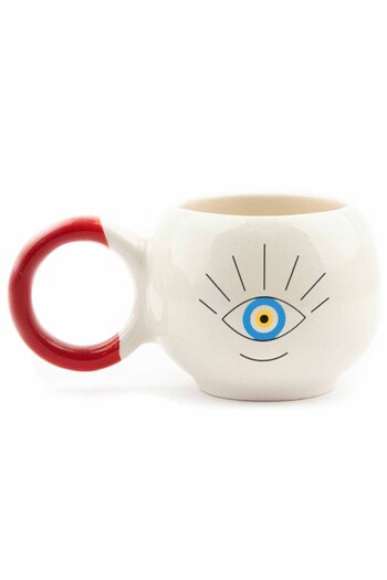 PALTO TASARIM Chakra Handmade Cream Shiny Bubble Cup - Gift Ceramic Cup