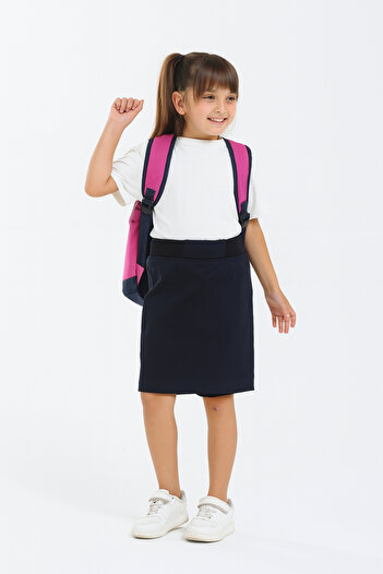 GİYİCEM TEKSTİL Girls' Drawstring Waist School Camisole Shorts Skirt G2025-1
