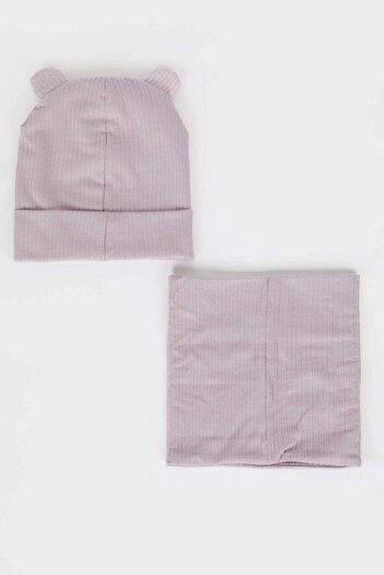 DeFacto Baby Girl Set of 2 Ribbed Camisole Beret Neck Collar C8174A524Wn