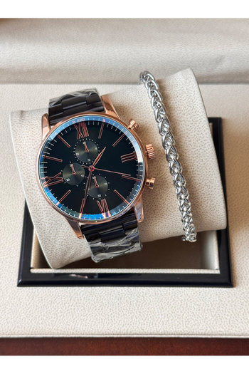 Tulpar Steel Cord Men's Watch Premium Steel Sports Men's Wristwatch with Special Box and Bracelet Gift