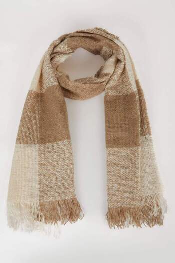 DeFacto Women's Checkered Tassel Scarf A6639Ax24Wn