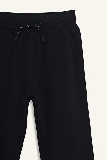 DeFacto Boy's Black Stretch Waisted Straight Leg School Sweatpants 25K801T01941