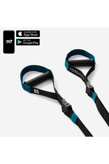 Decathlon Corength Pull Strap - Black/Blue