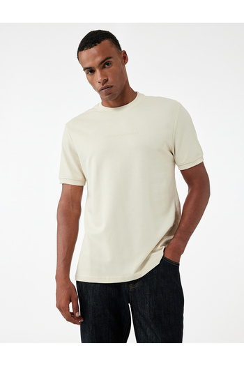Koton Regular Fit Short Sleeve Tok Fabric Crew Neck Cotton Printed T-Shirt