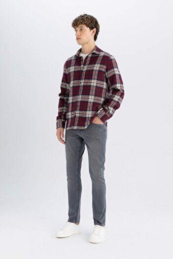 DeFacto Regular Fit Kareli Oduncu Flanel Uzun Kollu Gömlek S9275AZ24AU