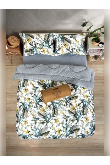 Sudemhome Double Double Sided Luxury Welsoft Elite Quilt Soft Fleece Quilt and Pillow Case Asian Gray