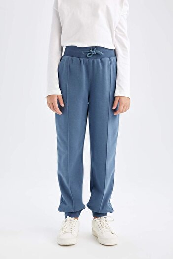 DeFacto Girl's Basic Plain Jogger Sweatpants with Elastic Waist and Pockets D0731A824Au