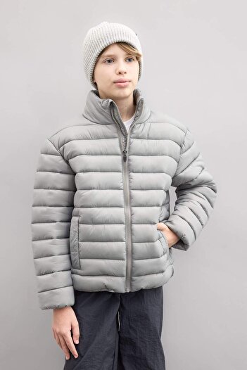 DeFacto Boy's Water Repellent Windproof Half Turtleneck Puffer Jacket C5465A824Au