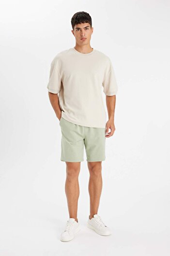 DeFacto Regular Fit Basic Plain Bermuda Shorts with Pockets D7933Ax24Sm