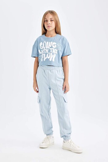 DeFacto Fata - Pantaloni de sport Jogger cu talie elastica C7692a824au