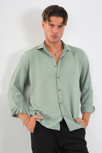 Klothy Men's Long Sleeve Summer Regular Fit Shirt 2642