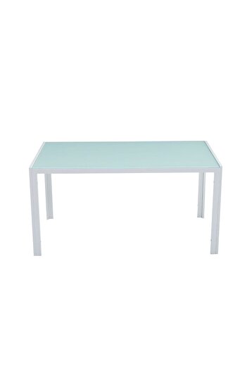 Danube Home Yattin 1+6 Glass Dining Set - White / Light Grey