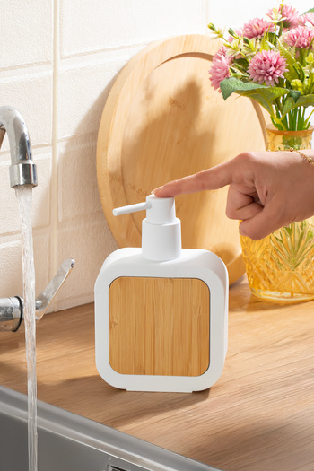 Porsima 3148 Bathroom and Kitchen Liquid Soap Dispenser 400ml White-Wood