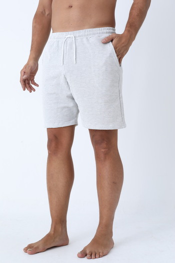 Raspberry Waterway Striped Men's Pocket Shorts