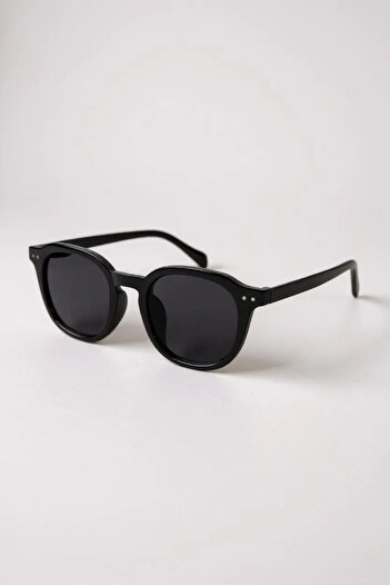 Eyesofia Tamela Bone Oval Unisex Black Sunglasses