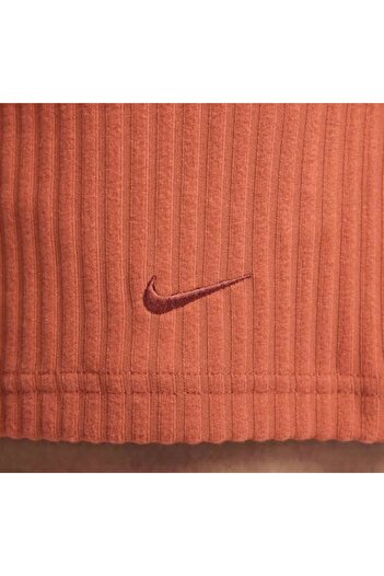 Nike Sportswear Yüksek Bel Pamuklu Kadın Spor Şort Yanmış gündoğumu