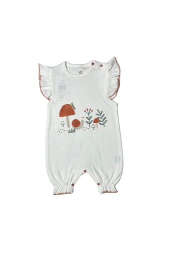 Luggi Baby Jacquard Girl Short Jumpsuit