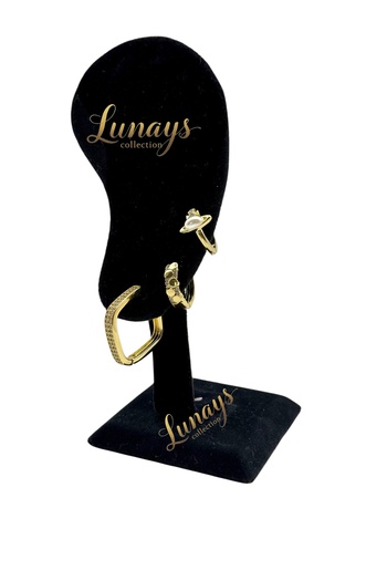 Lunays Xuping Design Model 3-Piece Hoop Earring Set