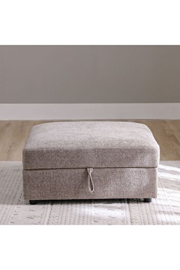 Danube Home Odum Square Ottoman with Storage - Brown - Stylish Seating & Furniture - 2-Year Warranty