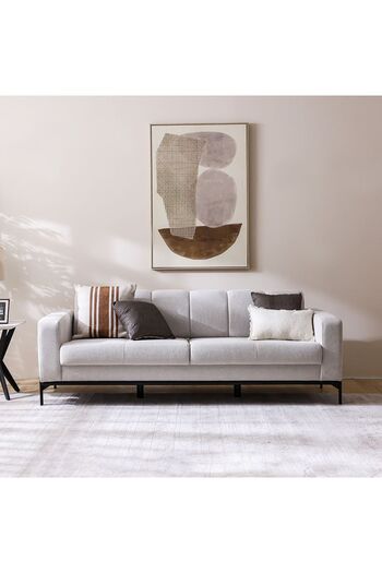 Danube Home Form 3 Seater Fabric Sofa L212xW95xH80cm