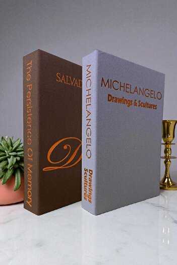 BayCazip 2-Piece Fabric Covered Book-Looking Decorative Box |   Gift & Jewelry Box