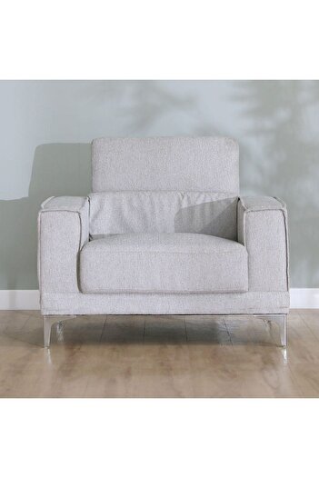 Danube Home Cayley 1 Seater Fabric Sofa - Beige L100xW85xH84cm