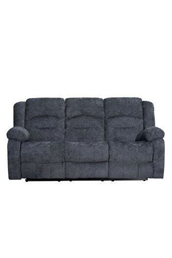 Danube Home Dazler 3 Seater Fabric Recliner- Gray L207xW94xH104cm