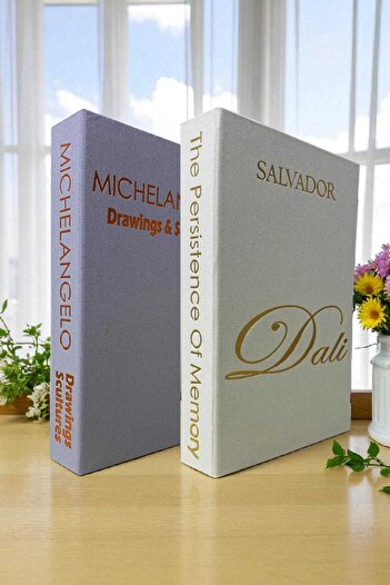BayCazip 2-Piece Fabric Covered Book-Looking Decorative Box |   Gift & Jewelry Box