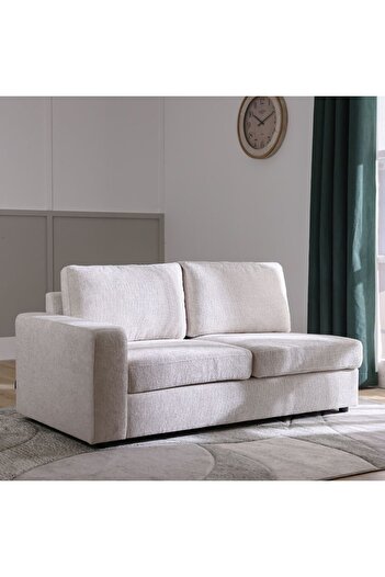 Danube Home Odum 2 Seater Left Arm Fabric Modular Sofa - Greyish White L184xW99xH90cm