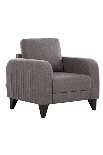 Danube Home London 1 Seater Fabric Sofa - Ash Grey L89.5xW93.5xH95cm