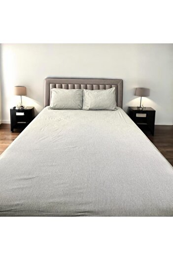 Arma Concept Double Ranforce Fabric Striped Pattern Fitted Elastic Sheet & 2 Pillowcases