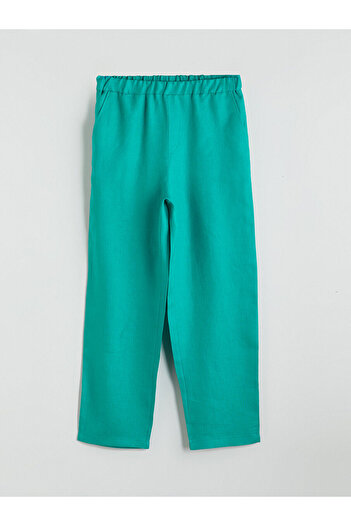 LC Waikiki New Season Elastic Waist Linen Women's Trousers - S5O265Z8