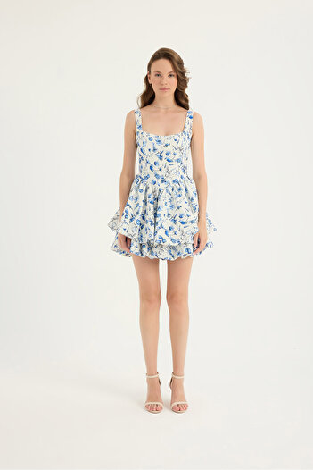 SEVİLEN Rochie mini cu modele florale