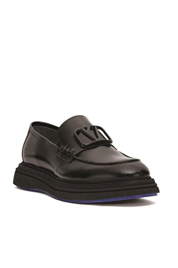 LUCIANO BELLINI C22805 Men's Loafer Shoes - Black Patent Leather
