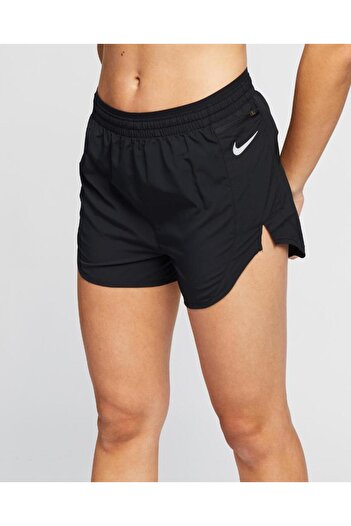 Nike Tempo Luxe 3 Inch Running Shorts Siyah Fermuarlı Cepli Kısa Koşu Şortu