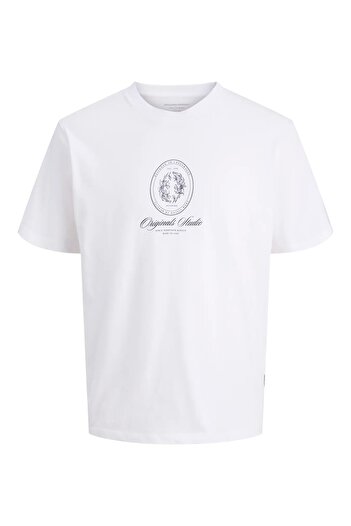 Jack & Jones J&J Men's Logo Printed T-Shirt White A2222