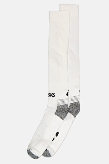 Asics Men 1 Pair Brand Logo Knee Length Socks, White