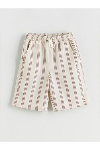 LC Waikiki LCW Kids Elastic Waist Linen Blended Boy's Shorts