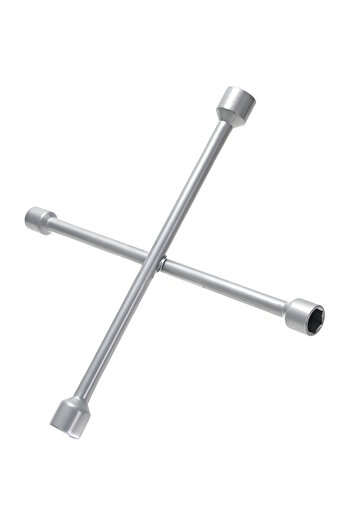 Lawazim Cross Wrench - 17-19-21-23mm, Heavy-Duty 4-Way Lug Wrench for Tire Changing & Car Repairs