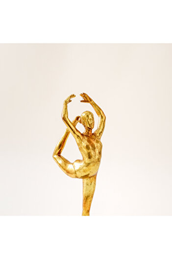 homez resin gymnastics figurine 11.2cm, gold
