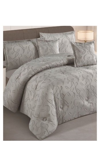 smart home Premium bedspread made of 100% microfiber, double-filled duvet set, 6-piece set, 250x230cm