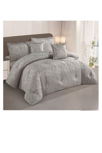 smart home Premium bedspread made of 100% microfiber, double-filled duvet set, 6-piece set, 250x230cm